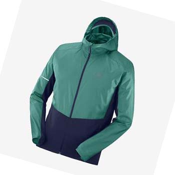 Salomon AGILE WIND WINDBREAKERS Bundy Panske Čierne Zelene | SK 2358JPQ